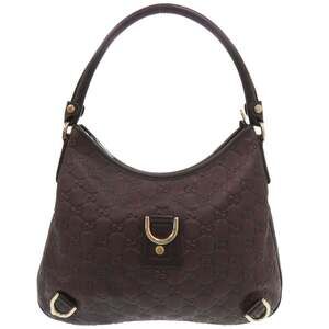 GUCCI Brown Leather Shoulder Bag